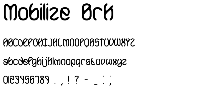 Mobilize BRK font